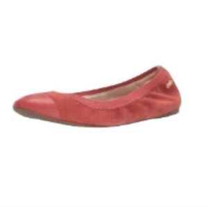 Cole Haan Elbridge Red Suede Comfort Flats Leather Cap Toe Women's 8.5